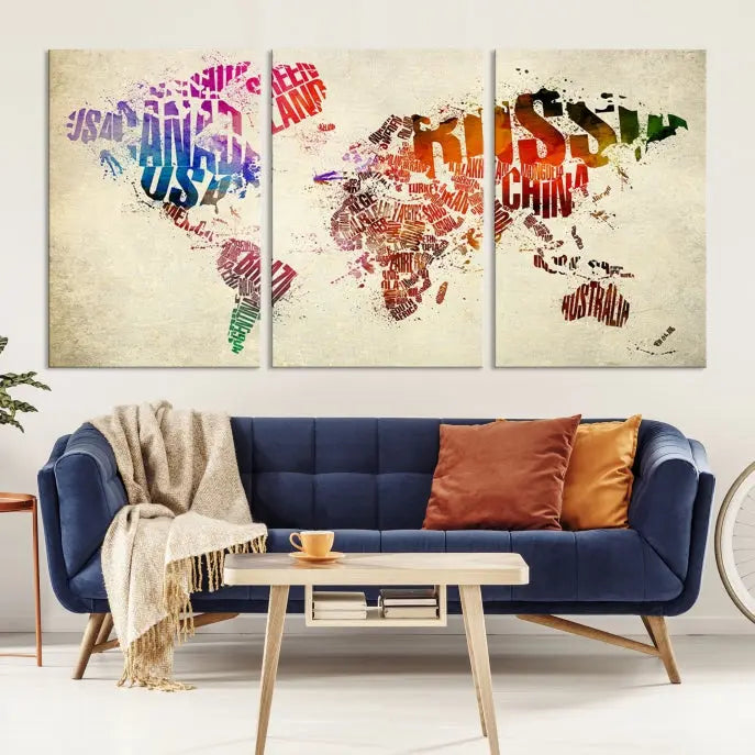 World Map Canvas Print 