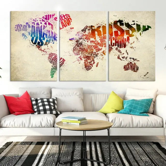 World Map Canvas Print 