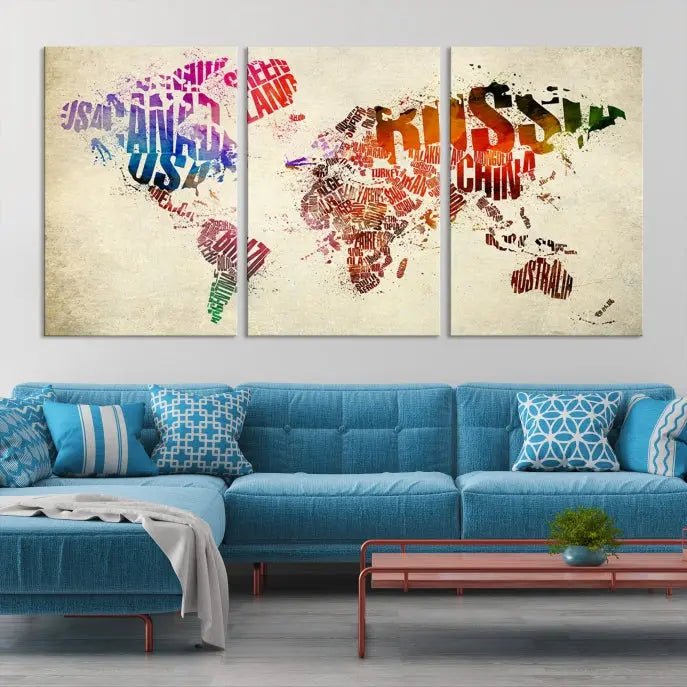 World Map Canvas Print 