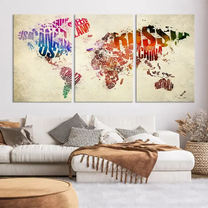 World Map Canvas Print 