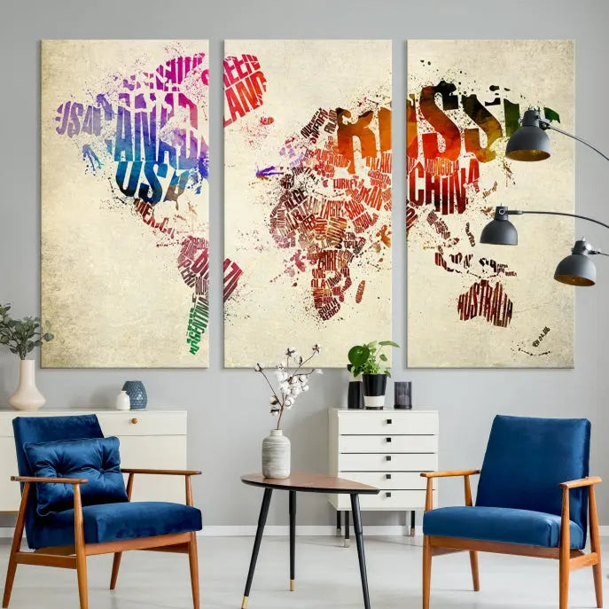 World Map Canvas Print 