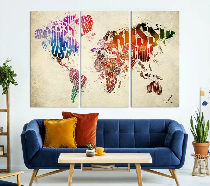 World Map Canvas Print 