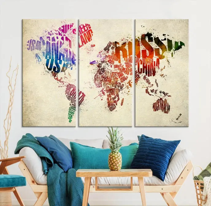 World Map Canvas Print 