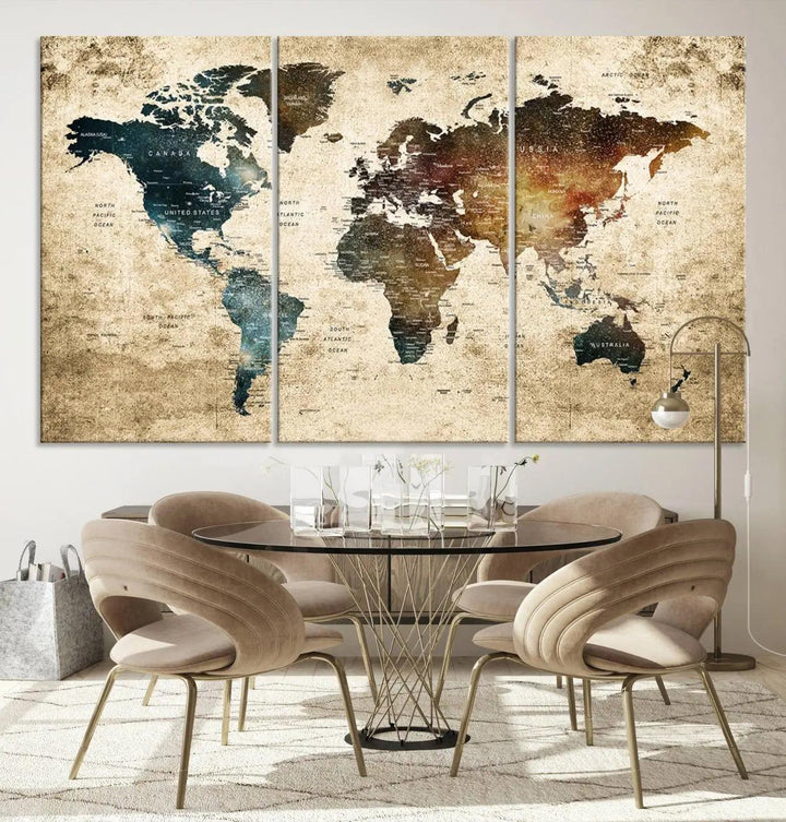 World Map Canvas Print 