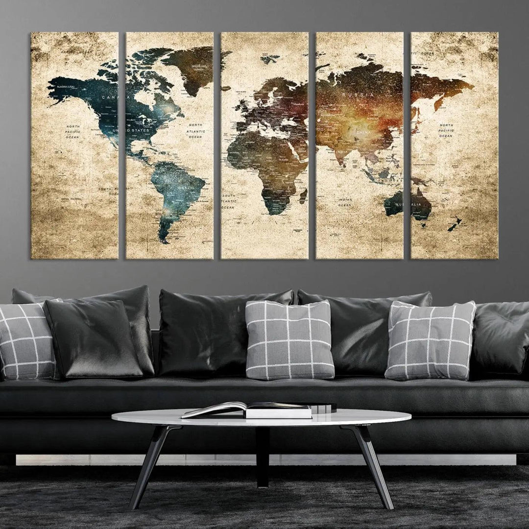 World Map Canvas Print 