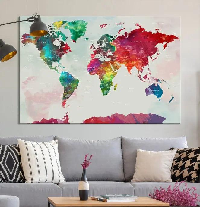 World Map Wall Art 