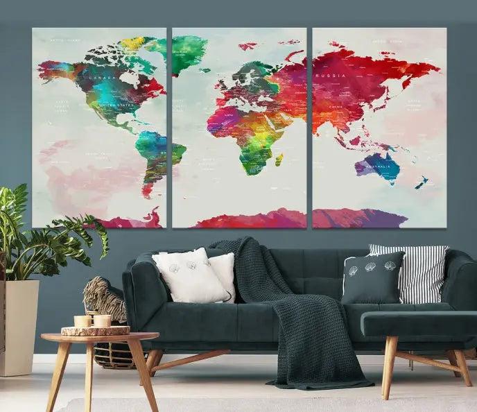 World Map Wall Art 