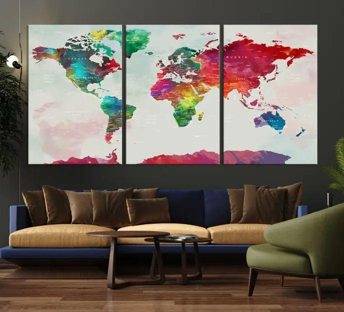 World Map Wall Art 