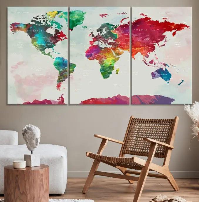 World Map Wall Art 