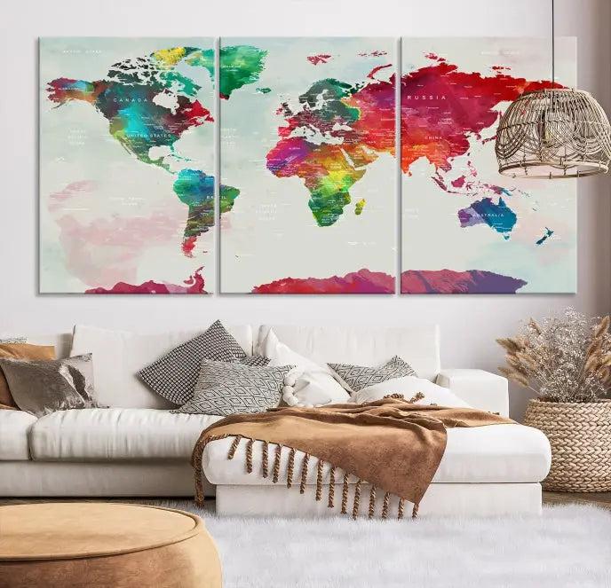 World Map Wall Art 