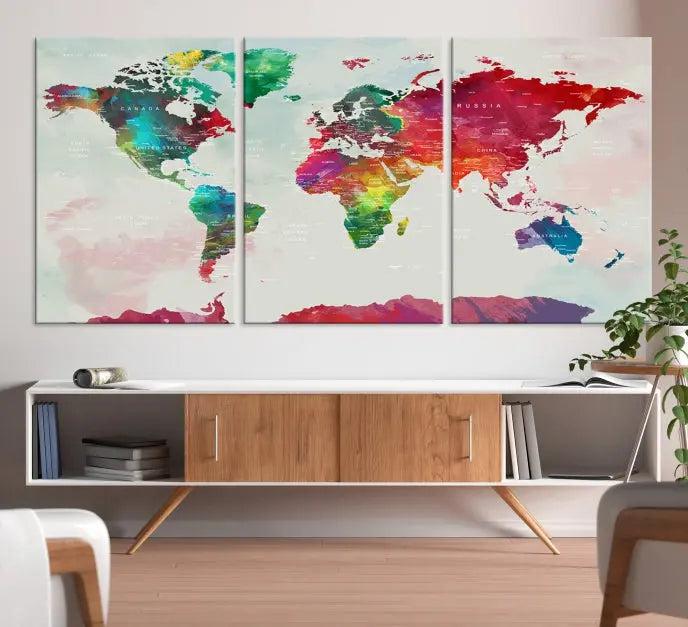 World Map Wall Art 