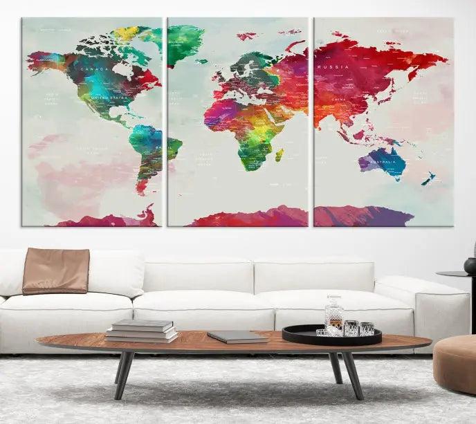 World Map Wall Art 