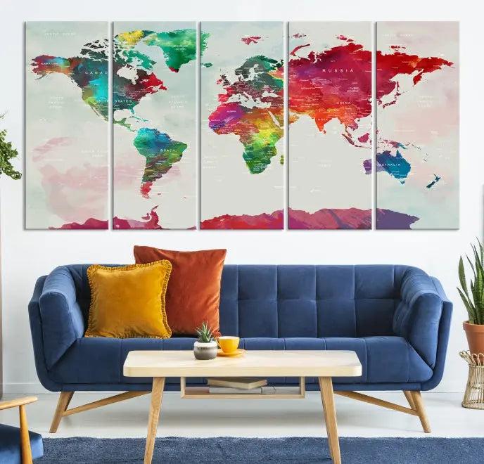 World Map Wall Art 