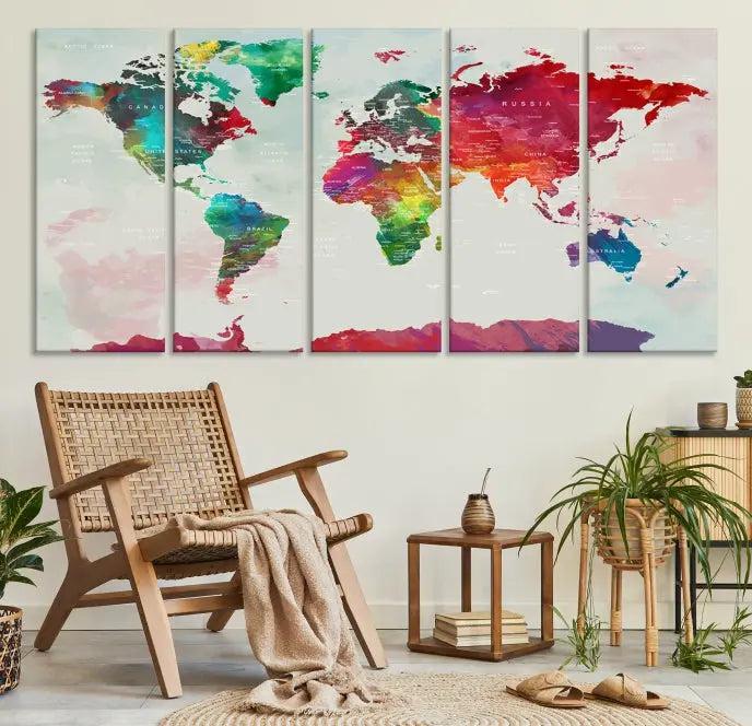 World Map Wall Art 