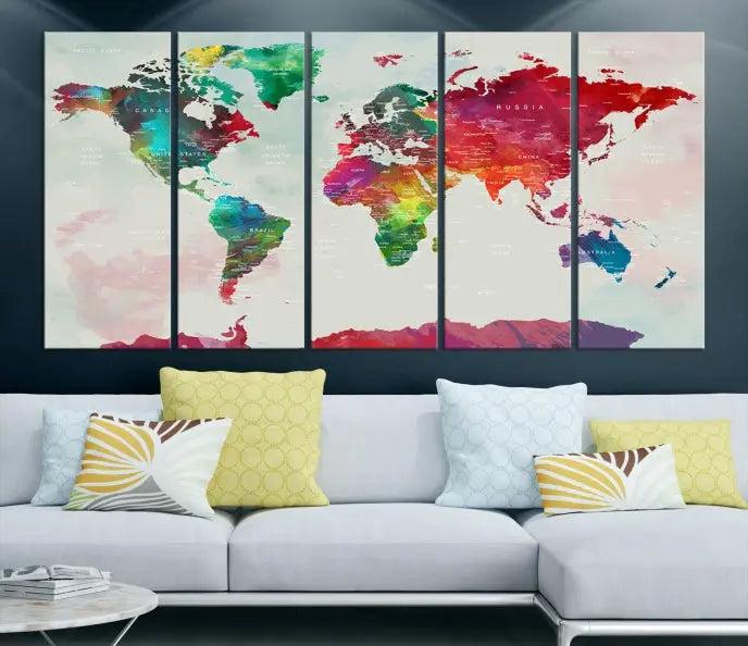 World Map Wall Art 