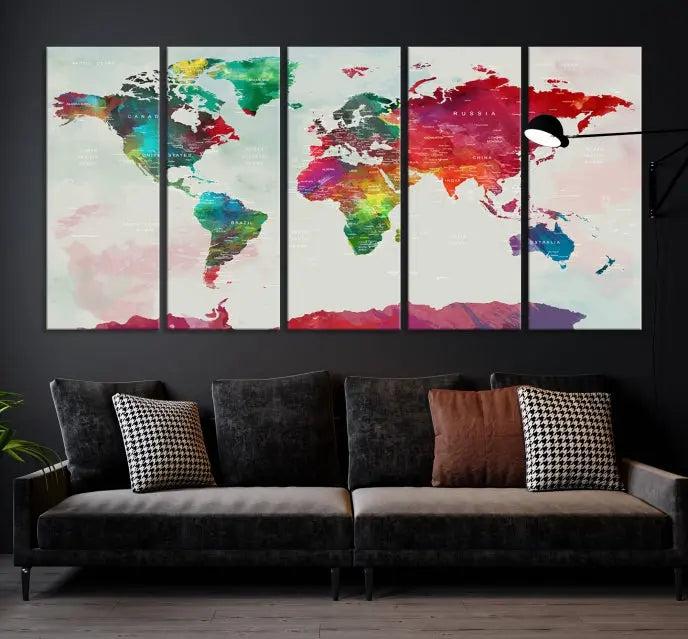 World Map Wall Art 