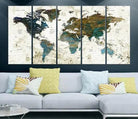 Edit-Images-World Map Wall Art Canvas Print