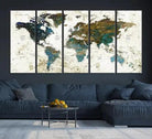 Edit-Images-World Map Wall Art Canvas Print