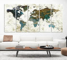 Edit-Images-World Map Wall Art Canvas Print