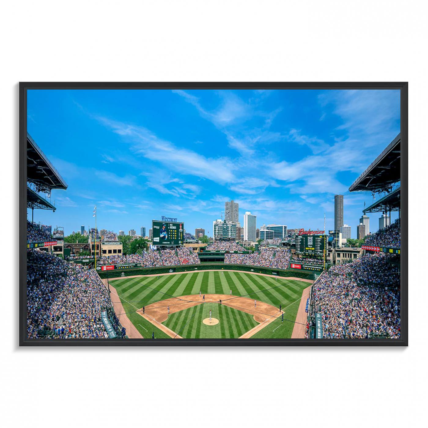Wrigley Field Chicago Cubs Canvas Wall Art - Iconic Baseball Stadium Print for Sports Lovers - Ready to Hang