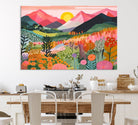 36236-MGV-CV-36X24-Yayoi Kusama 1986 Wall Art Print – Yayoi Kusama Wabi Sabi Japanese Wall Art Print - Vibrant Abstract Landscape Canvas – Ready-to-Hang Print