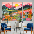 36236-MGV-CV-36X24-Yayoi Kusama 1986 Wall Art Print – Yayoi Kusama Wabi Sabi Japanese Wall Art Print - Vibrant Abstract Landscape Canvas – Ready-to-Hang Print