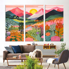36236-MGV-CV-36X24-Yayoi Kusama 1986 Wall Art Print – Yayoi Kusama Wabi Sabi Japanese Wall Art Print - Vibrant Abstract Landscape Canvas – Ready-to-Hang Print