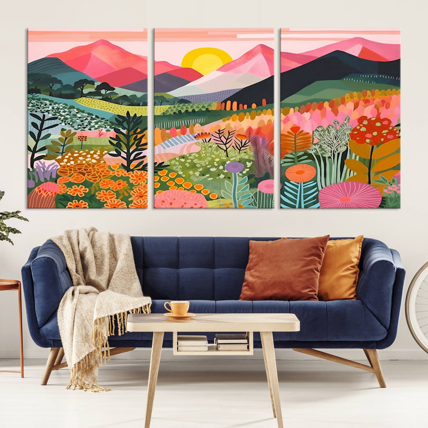 36236-MGV-CV-36X24-Yayoi Kusama 1986 Wall Art Print – Yayoi Kusama Wabi Sabi Japanese Wall Art Print - Vibrant Abstract Landscape Canvas – Ready-to-Hang Print