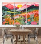 36236-MGV-CV-36X24-Yayoi Kusama 1986 Wall Art Print – Yayoi Kusama Wabi Sabi Japanese Wall Art Print - Vibrant Abstract Landscape Canvas – Ready-to-Hang Print