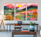 36236-MGV-CV-36X24-Yayoi Kusama 1986 Wall Art Print – Yayoi Kusama Wabi Sabi Japanese Wall Art Print - Vibrant Abstract Landscape Canvas – Ready-to-Hang Print