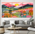 36236-MGV-CV-36X24-Yayoi Kusama 1986 Wall Art Print – Yayoi Kusama Wabi Sabi Japanese Wall Art Print - Vibrant Abstract Landscape Canvas – Ready-to-Hang Print