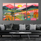 36236-MGV-CV-36X24-Yayoi Kusama 1986 Wall Art Print – Yayoi Kusama Wabi Sabi Japanese Wall Art Print - Vibrant Abstract Landscape Canvas – Ready-to-Hang Print