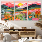 36236-MGV-CV-36X24-Yayoi Kusama 1986 Wall Art Print – Yayoi Kusama Wabi Sabi Japanese Wall Art Print - Vibrant Abstract Landscape Canvas – Ready-to-Hang Print