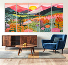 36236-MGV-CV-36X24-Yayoi Kusama 1986 Wall Art Print – Yayoi Kusama Wabi Sabi Japanese Wall Art Print - Vibrant Abstract Landscape Canvas – Ready-to-Hang Print