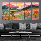 36236-MGV-CV-36X24-Yayoi Kusama 1986 Wall Art Print – Yayoi Kusama Wabi Sabi Japanese Wall Art Print - Vibrant Abstract Landscape Canvas – Ready-to-Hang Print