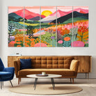 36236-MGV-CV-36X24-Yayoi Kusama 1986 Wall Art Print – Yayoi Kusama Wabi Sabi Japanese Wall Art Print - Vibrant Abstract Landscape Canvas – Ready-to-Hang Print
