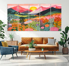 36236-MGV-CV-36X24-Yayoi Kusama 1986 Wall Art Print – Yayoi Kusama Wabi Sabi Japanese Wall Art Print - Vibrant Abstract Landscape Canvas – Ready-to-Hang Print