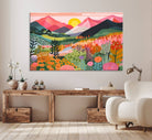36236-MGV-CV-36X24-Yayoi Kusama 1986 Wall Art Print – Yayoi Kusama Wabi Sabi Japanese Wall Art Print - Vibrant Abstract Landscape Canvas – Ready-to-Hang Print