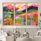 36236-MGV-CV-36X24-Yayoi Kusama 1986 Wall Art Print – Yayoi Kusama Wabi Sabi Japanese Wall Art Print - Vibrant Abstract Landscape Canvas – Ready-to-Hang Print