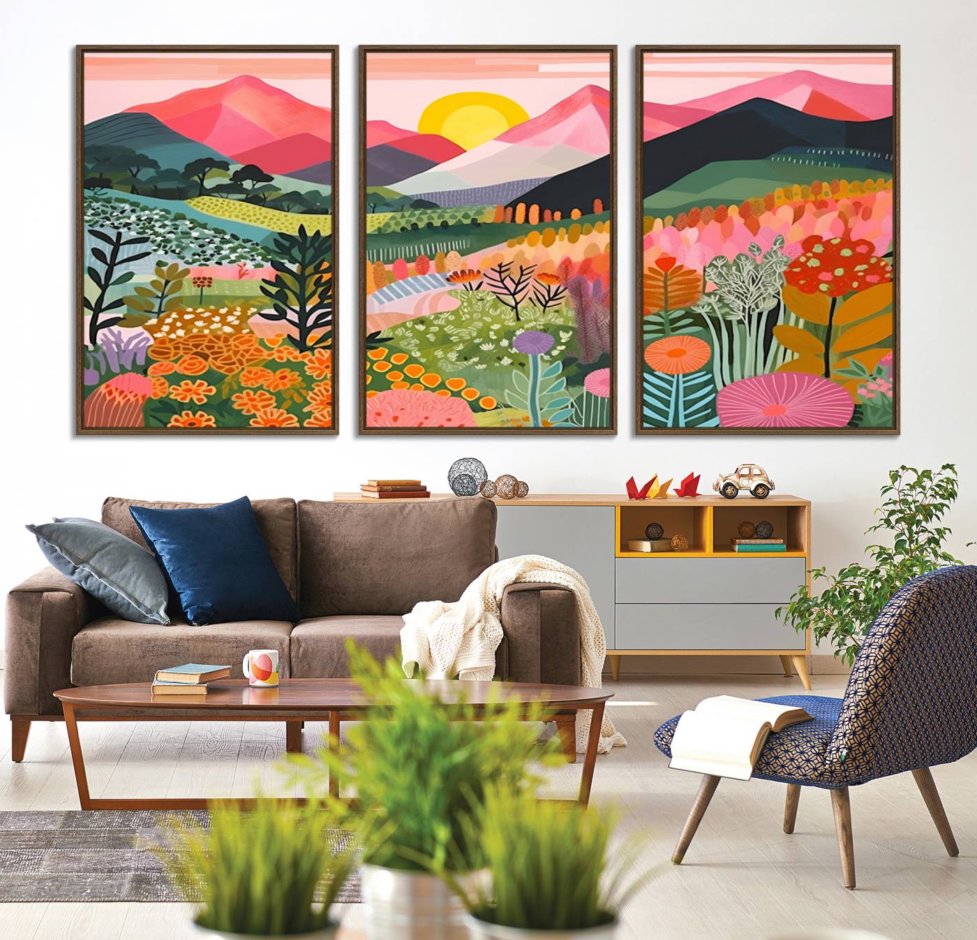 36236-MGV-CV-36X24-Yayoi Kusama 1986 Wall Art Print – Yayoi Kusama Wabi Sabi Japanese Wall Art Print - Vibrant Abstract Landscape Canvas – Ready-to-Hang Print