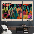 45711-MGV-CV-36X24-Yayoi Kusama Wall Art Canvas Print, Abstract Art, Large Yayoi Kusama Framed Canvas Print, Japanese Wabi Sabi Wall Art, Exhibition Gallery