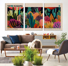 45711-MGV-CV-36X24-Yayoi Kusama Wall Art Canvas Print, Abstract Art, Large Yayoi Kusama Framed Canvas Print, Japanese Wabi Sabi Wall Art, Exhibition Gallery