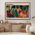 45711-MGV-CV-36X24-Yayoi Kusama Wall Art Canvas Print, Abstract Art, Large Yayoi Kusama Framed Canvas Print, Japanese Wabi Sabi Wall Art, Exhibition Gallery