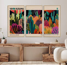 45711-MGV-CV-36X24-Yayoi Kusama Wall Art Canvas Print, Abstract Art, Large Yayoi Kusama Framed Canvas Print, Japanese Wabi Sabi Wall Art, Exhibition Gallery