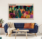 45711-MGV-CV-36X24-Yayoi Kusama Wall Art Canvas Print, Abstract Art, Large Yayoi Kusama Framed Canvas Print, Japanese Wabi Sabi Wall Art, Exhibition Gallery