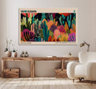 45711-MGV-CV-36X24-Yayoi Kusama Wall Art Canvas Print, Abstract Art, Large Yayoi Kusama Framed Canvas Print, Japanese Wabi Sabi Wall Art, Exhibition Gallery