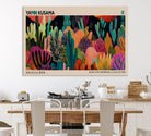 45711-MGV-CV-36X24-Yayoi Kusama Wall Art Canvas Print, Abstract Art, Large Yayoi Kusama Framed Canvas Print, Japanese Wabi Sabi Wall Art, Exhibition Gallery