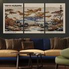 Yayoi Wall Art: Transform Your Space, Modern Japanese Wall Art Print Yayoi Kusama Canvas Wall Art Abstract Mount Fuji Canvas Print Japanese