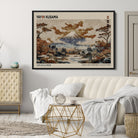Yayoi Wall Art: Transform Your Space, Modern Japanese Wall Art Print Yayoi Kusama Canvas Wall Art Abstract Mount Fuji Canvas Print Japanese