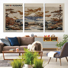 11778299-MGV-CV-36X24-Yayoi Wall Art: Transform Your Space, Modern Japanese Wall Art Print Yayoi Kusama Canvas Wall Art Abstract Mount Fuji Canvas Print Japanese